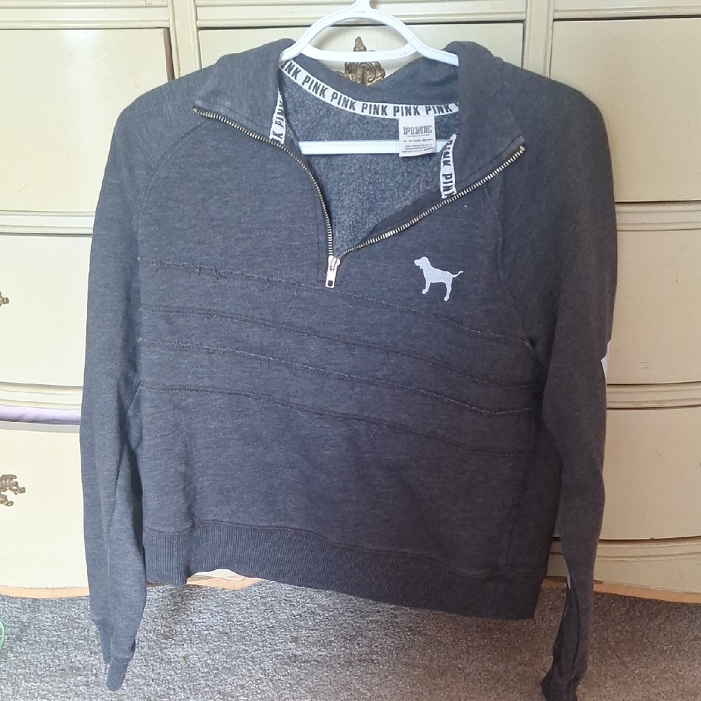 PINK Victoria's Secret Gray Cowl Neck Sweater